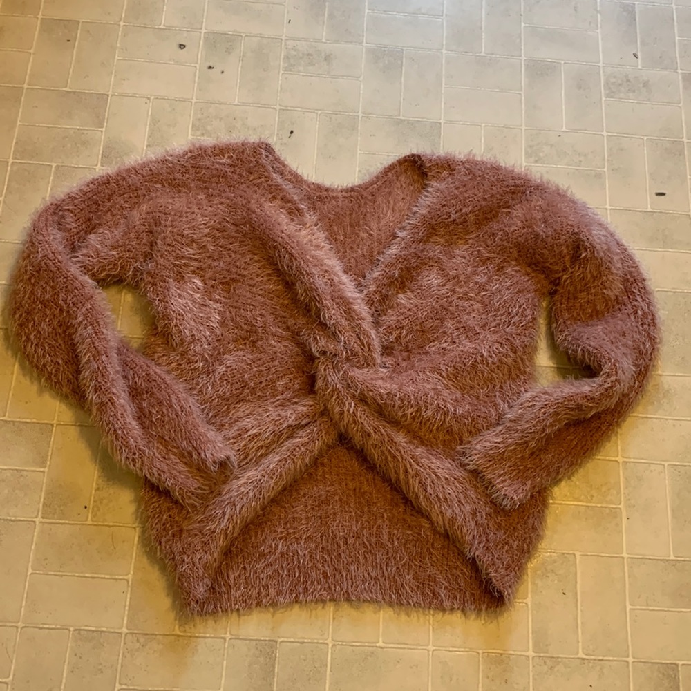 Hippie rose wrap sweater